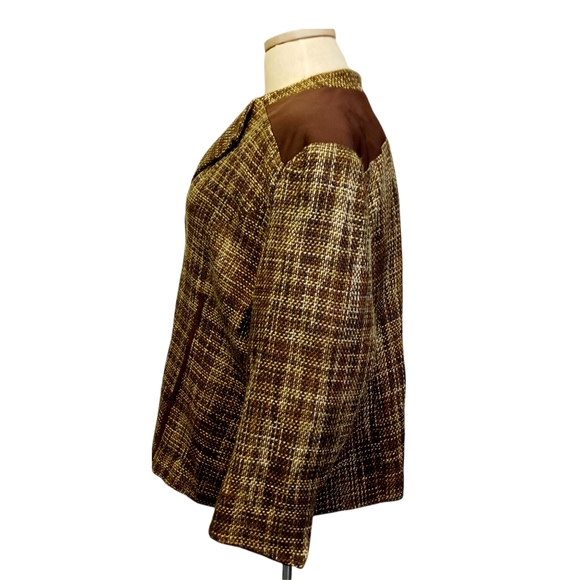 Patti LaBelle Brown Tweed Suit Jacket 24W - Picture 4 of 9